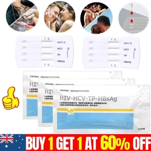 1/2/3x Hiv Test Kit At Home Hiv Blood Test Kit Easy Accurate Instant Rapid - Foto 1 di 17