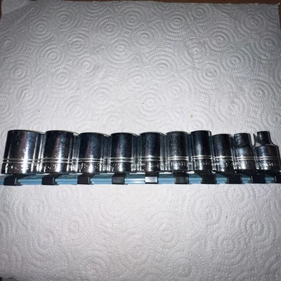 NOS Vintage  Williams 3/8" DR , 6PT , SAE Shallow Sockets Lot of 10 USA - Image 1 of 4