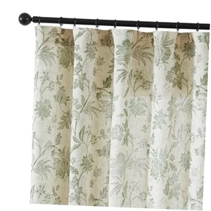  Linen Blend Green Floral 50"W x 63"L (Pack of 2) *Linen Jacobean Sage Green - Picture 1 of 7