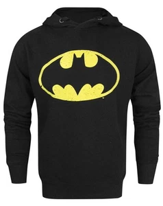 DC Comics Batman Distressed Logo Para Hombre XX-Grande Sudadera con Capucha - Imagen 1 de 4