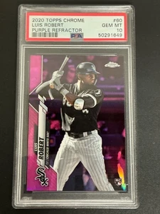 2020 Topps Chrome #60 Luis Robert RC Purple Refractor PSA 10 GEM MT 649 - Picture 1 of 3
