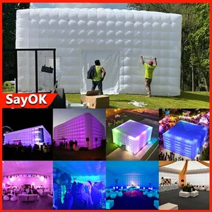 5m/6m/7m/8m Aufblasbares Partyzelt Würfel Nachtclub Clubzelt für Hochzeit Geburtstag - Bild 1 von 27