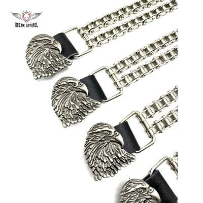 Biker Vest Extenders 4 pcs set Dream Apparel Eagle Design Double Chain - Image 1 of 4