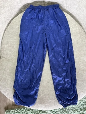 Pantalones deportivos Russell vintage para hombre medianos azules de nailon cortavientos forrados en pista Foto 1 de 4