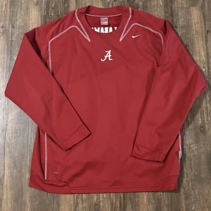 Alabama Crimson Tide Sweatshirt Mens 2XL Red NCAA Football Nike Dri-FIT Pullover - Picture 1 of 4