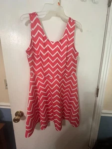 WOMENS CORAL CHEVORN LARGE DRESS #299 - Picture 1 of 6