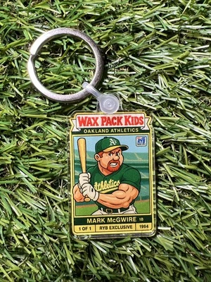 Mark McGwire Oakland Athletics WAX PACK KIDS - Acrylic KEYCHAIN - Image 1 of 4