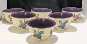 6 Tabletops Unlimited Melamine Cabernet Bowls 3.5X6” Cereal Soup Salad EUC - Picture 1 of 10