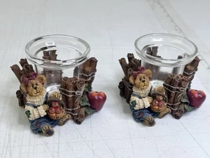 Par de candelabros votivos Boyds Bearstone Ms Macintosh especias mullidas - Imagen 1 de 22