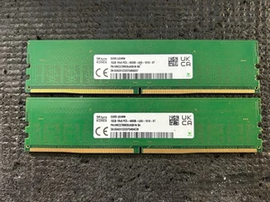 DDR5 RAM 16GB x 2 32GB 1Rx8 PC5 4800B SK Hynix HMCG78MEBUA081N BA - Picture 1 of 5