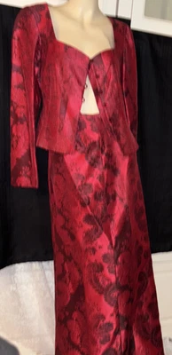 KAY UNGER, Nueva York, 2 piezas, texturizado, brocado, falda maxi, corte lápiz, talla 6, nuevo, único Foto 1 de 4