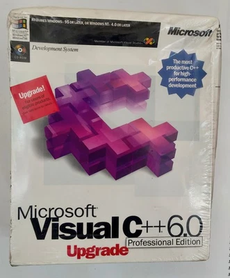 Microsoft Visual C++ 6.0 Professional Edition Upgrade Sealed Lightlighty Crushed - Bild 1 von 4