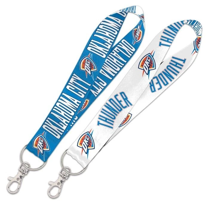 OKLAHOMA CITY THUNDER WRISTLET LANYARD KEYCHAIN 1" WIDTH 8" LENGTH W/ CLASP NBA - Image 1 of 1