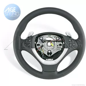 OEM BMW X6 E71 X5 E70 Leather Steering Wheel with Steptronic Gear Shift Paddles - Picture 1 of 1