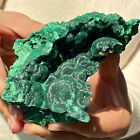 354G Natural glossy Malachite coarse cat's eye cluster rough mineral sample