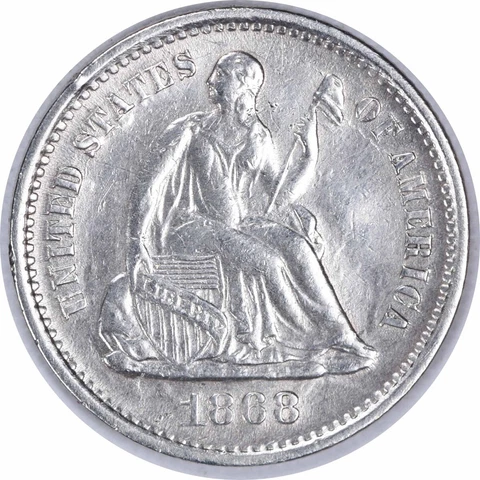 1868-S Liberty Seated Silver Half Dime AU Uncertified #246 Cover