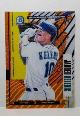 2021 Bowman Chrome Jarred Kelenic SSP RC /25 ORANGE ASCENSIONS MOJO REFRACTOR 🌠 - Image 1 of 4