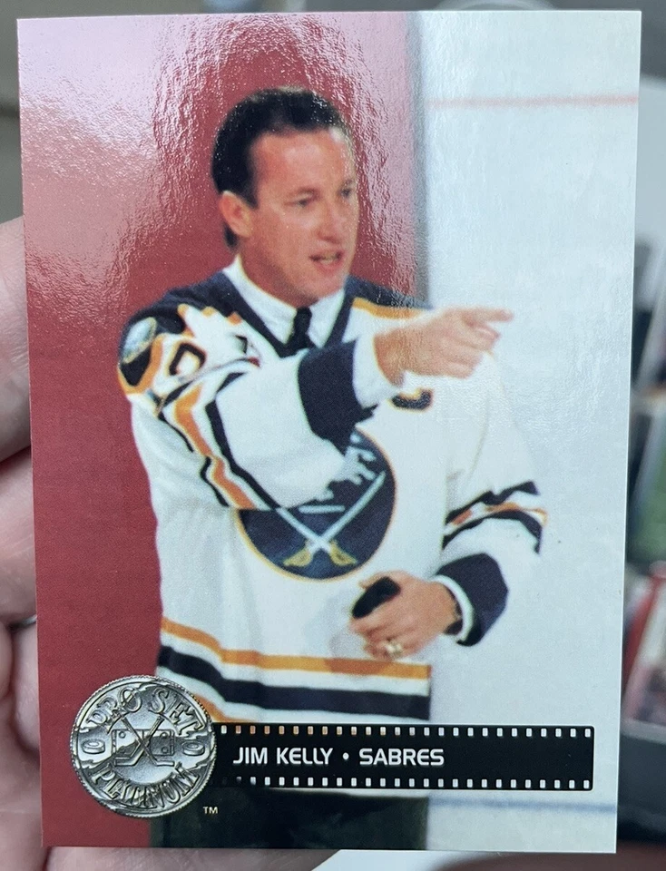 1991-92 Pro Set Platinum Jim Kelly Celebrity Captain Buffalo Sabres #293 Bills - Image 1 of 2