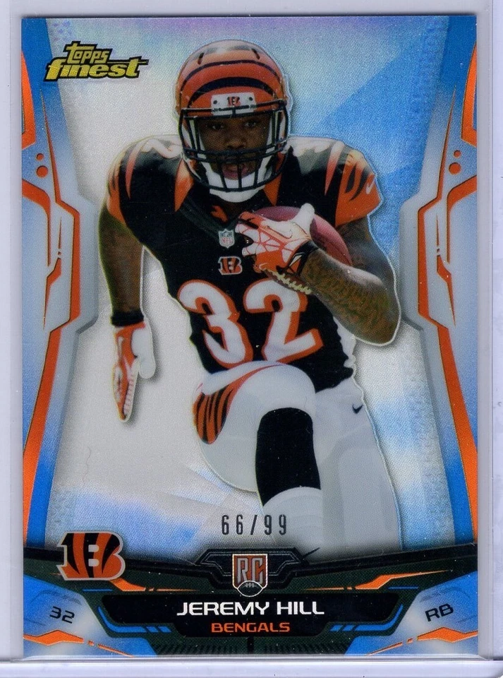 2014 Topps Finest Blue Refractors #121 Jeremy Hill 66/99 - Image 1 of 1