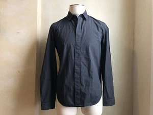 MAISON MARTIN MARGIELA BROWN COTTON POPLIN WITH PLACKET DETAIL SHIRT 41 16 LARG - Picture 1 of 11