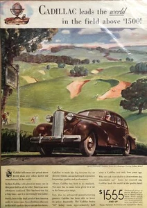 1937 Vintage Cadillac Werbung - Cadillac führt die Welt auf dem Gebiet über 1500 $! - Bild 1 von 2
