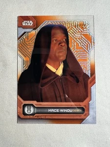 MACE WINDU 2024 Topps Star Wars High Tek LASERS PATTERN ORANGE DIFFRACTOR 16/25 - Picture 1 of 3