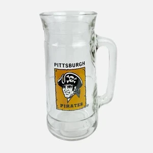 Vintage MLB Pittsburgh Pirate 18 oz Glass Collectible Mug - Picture 1 of 11