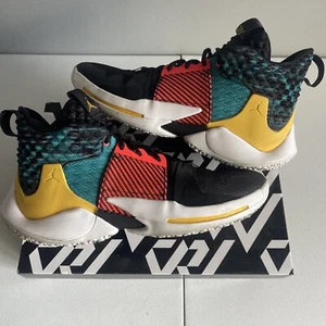 Air Jordan Why Not Zero.2 BHM X Russell Westbrook nero/multicolore CI6294-001 taglia 13 - Foto 1 di 7