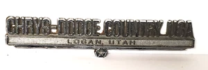 Chrysler Dodge Country USA Logan Utah Auto Car Dealer Emblem Badge Vintage GL396 - Picture 1 of 2