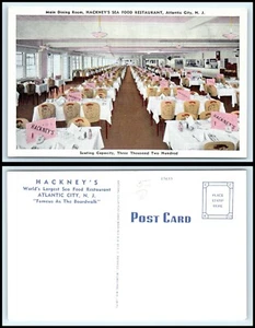 New Jersey Postkarte - Atlantic City, Hackney's Sea Food Restaurant R46 - Bild 1 von 1