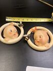 Hummel - Ba bee babee baby rings #30/0A/B, one with full bee, crazing