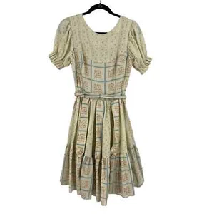 Abito da ballo vintage Western Fashions Prairie Calico floreale quadrato a strati 12 - Foto 1 di 13