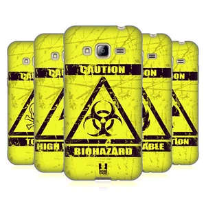 HEAD CASE DESIGNS HAZARD SYMBOLS SOFT GEL CASE FOR SAMSUNG PHONES 3 - Picture 1 of 12