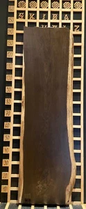 W13 Eichenbrett Waschtischplatte Räuchereiche Massiv 38mm x 35-45cm x 142cm - Bild 1 von 2