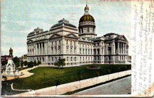 Postal de colección del gobierno estatal Indianapolis IND de Indiana State House - Imagen 1 de 2