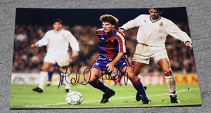 Foto autógrafa firmada personalmente a mano por Michael Laudrup 12x8 - Regalo Barcelona - Imagen 1 de 2