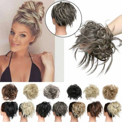 Tousled Updo moño desordenado extensión de cabello cola de caballo banda elástica de goma 2 piezas Foto 1 de 4