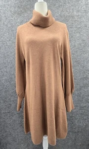 Tahari Pulloverkleid Damen Large Pulli Rollkragen Knielang Braun Neu mit Etikett - Bild 1 von 15