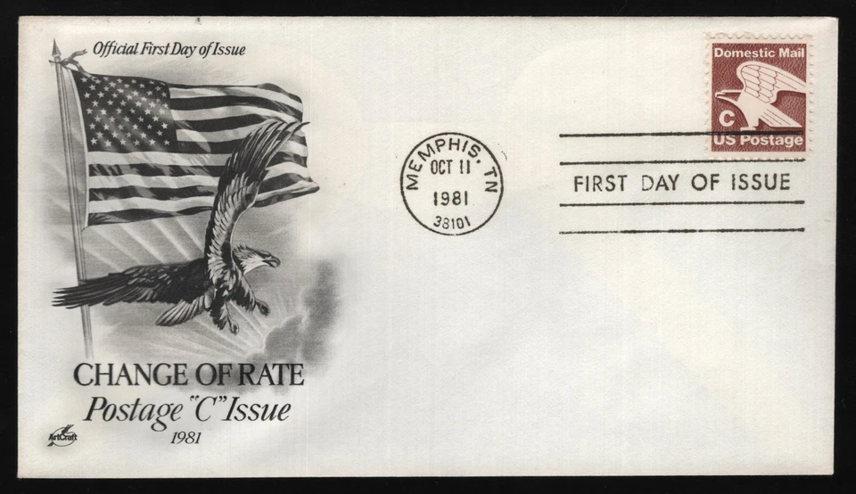 #1946 'C' Eagle, Art Craft FDC **ANY 5=FREE SHIPPING** - Image 1 of 1