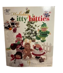 Annies Attic Holiday Itty Bitties Crochet Pattern Book Festive Outfits - Picture 1 of 15