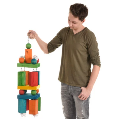 Papageienspielzeug XXL Building Blocks für große Papageien Ara Kakadu und co, - Bild 1 von 4