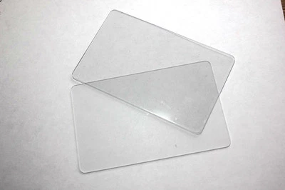 IDENTITY-PLUS Blank Clear / Transparent or Frosted PVC Plastic 760 Micron ID Cards CR80
