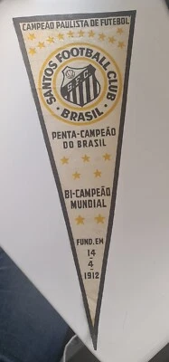 Pele Autograph Signed Autogramm Wimpel Signiert 1972 50 Years Original Autografo - Bild 1 von 2