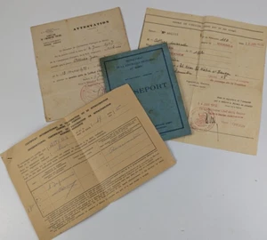 1950 LOT  4 French protectorate in Morocco Maroc travel documents permit Jewish - Picture 1 of 18