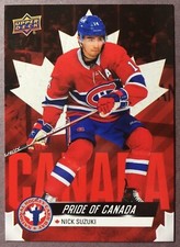 2021-22 Upper Deck NHCD Pride Of Canada #CAN-9 Nick Suzuki Montreal Canadiens