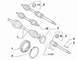 Semiasse Semialbero Anteriore Destro FIAT BRAVO 2 Serie - Imagen 1 de 1