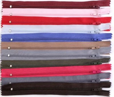 MARKENLOS 1 cerniera 12/20 cm colore a scelta poliestere oro crampi larghezza 25 mm