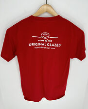 Krispy Kreme Doughnuts Employee Uniform Mens Size Medium Glazed Red Shirt Crew M