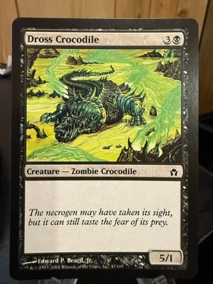 MTG Magic the Gathering Fifth Dawn Dross Crocodile - Image 1 of 2