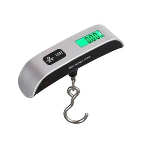 Tragbare digitale hängende Reise-Gepäckwaage 110 Pfund/50 kg LCD elektronisches Gewicht - Bild 1 von 10